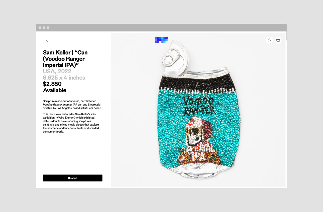 Patrick Parrish Gallery website redesign project image 2